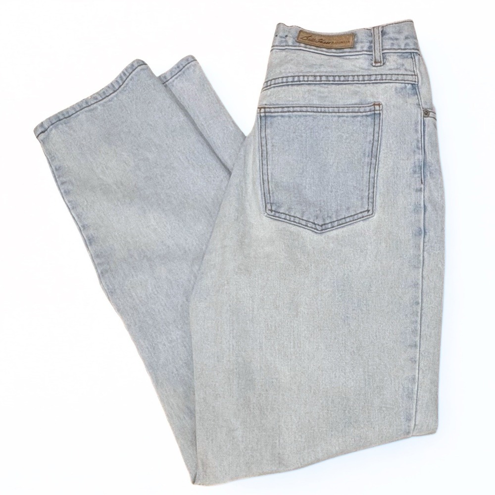Bill Blass Vintage High Rise Mom Jeans Size 10 Easy Fit Straight Leg Light Wash - Picture 2 of 13